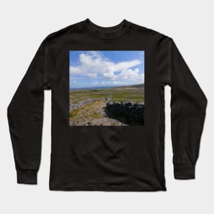 The Irish stone village (stone wall, wall, stone, stones, stone walls, stone wall design, stone wall background) Long Sleeve T-Shirt